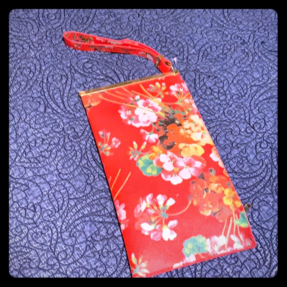 Red Floral Clutch